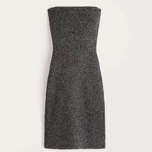 Abercrombie & Fitch Sparkly Strapless Tube Mini Sweater Dress in Small (Tall)